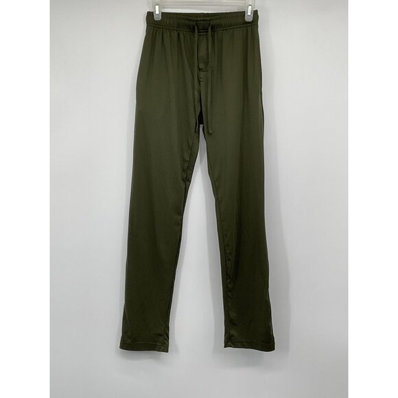 Hanes Olive Green T-Shirt & Elastic Waist Pants Loungewear Set S/P Polyester - Picture 3 of 6